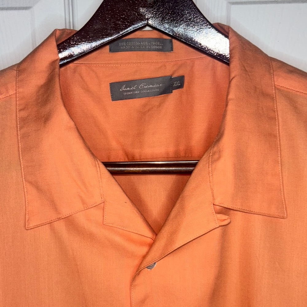 Daniel Cremieux Size - XXL Orange Short Sleeve Shirt Signature Collection